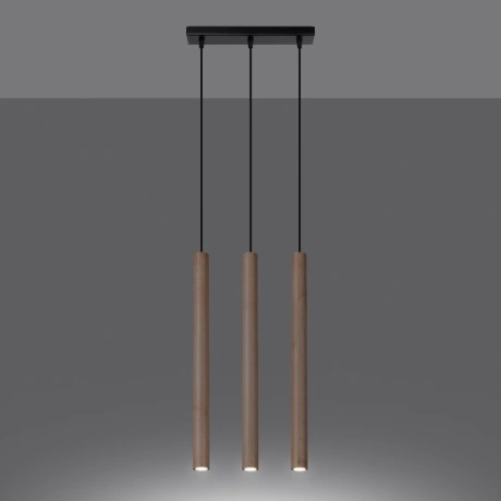 Pendant lamp PASTELO 3L wood