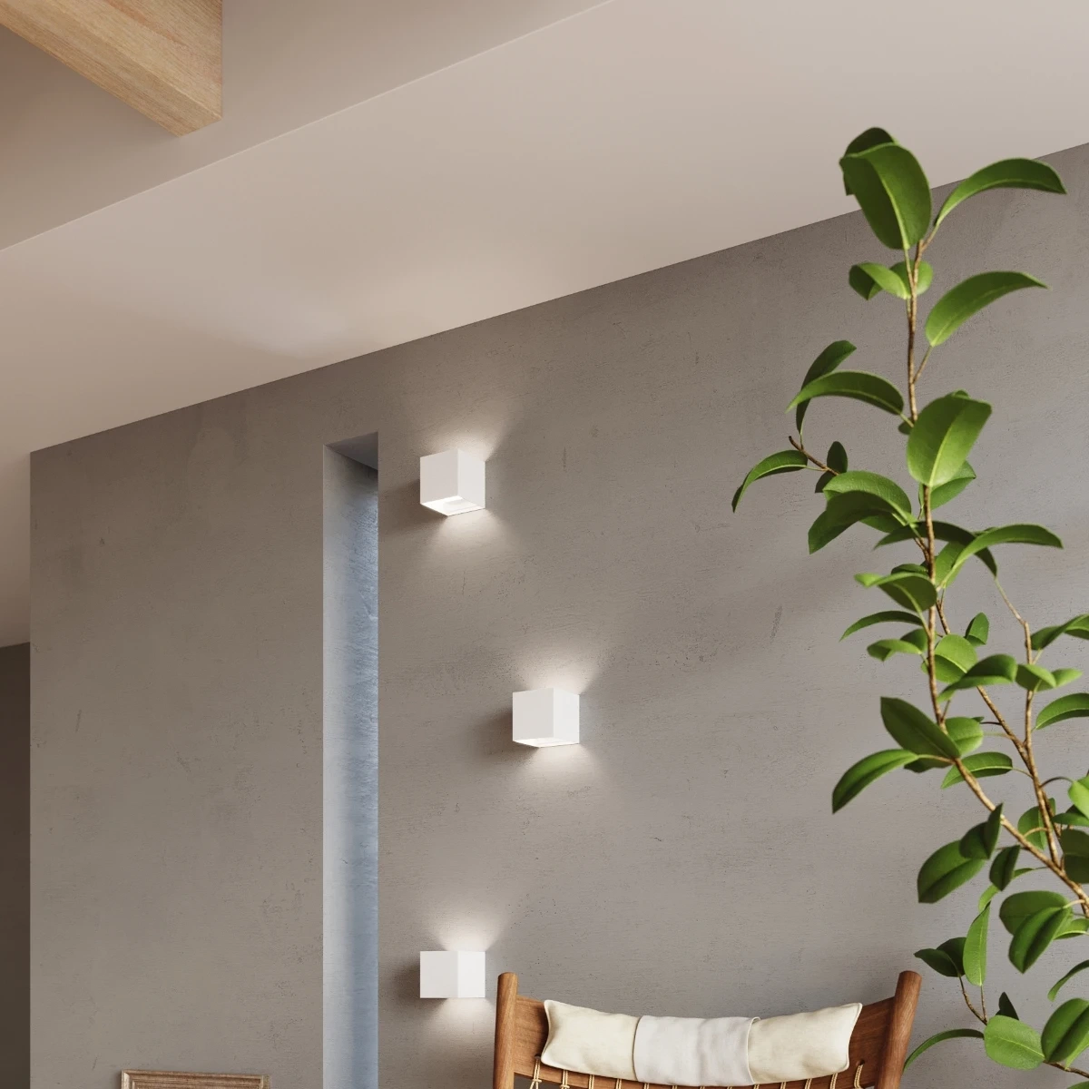 Wall lamp LUCA white LED IP54