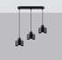 Hanging lamp SAVAR 3 black + 3x LED Bulb E27 3000K Warm 7.5W 620lm
