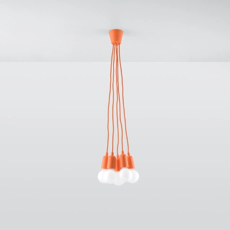 Pendant lamp DIEGO 5 orange