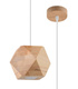 Hanging Lamp WOODY natural wood + 1x LED Bulb GU-10 4000K Cold 7W 630lm