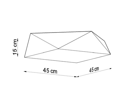 Ceiling lamp HEXA 45 CEKIN + 3x LED Bulb E27 4000K Cool White 7.5W 650lm
