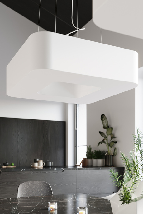 Chandelier URANO 60 white + 8x LED Bulb E27 4000K Cool White 7.5W 650lm