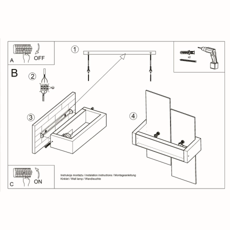 Wall lamp FENIKS 1 white