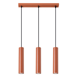 Pendant lamp LAGOS 3L red ochre
