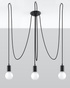 Hanging lamp EDISON 3 black + 3x LED Light Bulb E27 4000K Cool White 7.5W 650lm