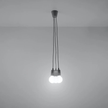 Pendant lamp DIEGO 3 grey