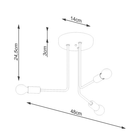 Chandelier NORAH 3 black