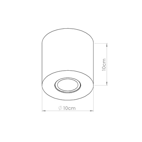 Ceiling lamp ORBIS concrete beige