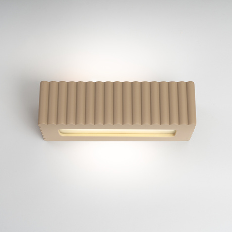 Wall lamp ceramic RIGATA taupe