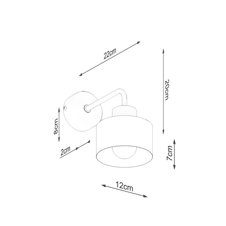 Wall lamp SAVAR 1 black + 1x LED Bulb E27 3000K Warm 7.5W 620lm