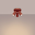 Ceiling lamp KARBON 3P red ochre