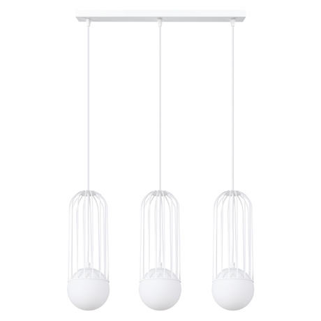 Ceiling pendant BRINA 3L white + 3x LED Bulb G9 3000K Warm 4.5W 450lm