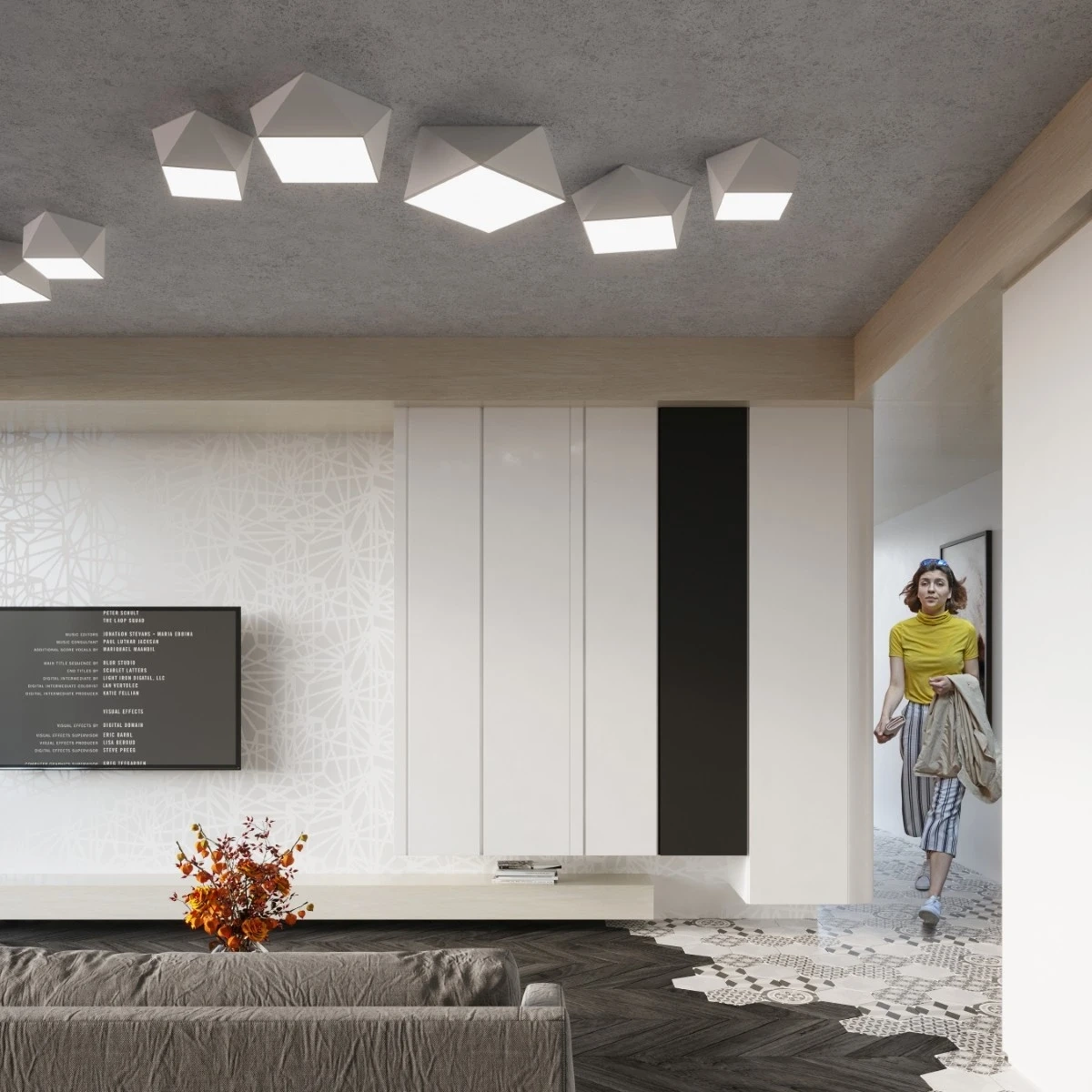 Ceiling lamp HEXA 25 white