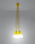 Hanging lamp DIEGO 5 yellow + 5x LED bulb E27 4000K Cool White 7.5W 650lm