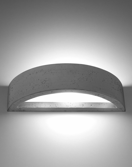 Wall lamp ATENA concrete + 1x LED Bulb E27 3000K Warm 7.5W 620lm