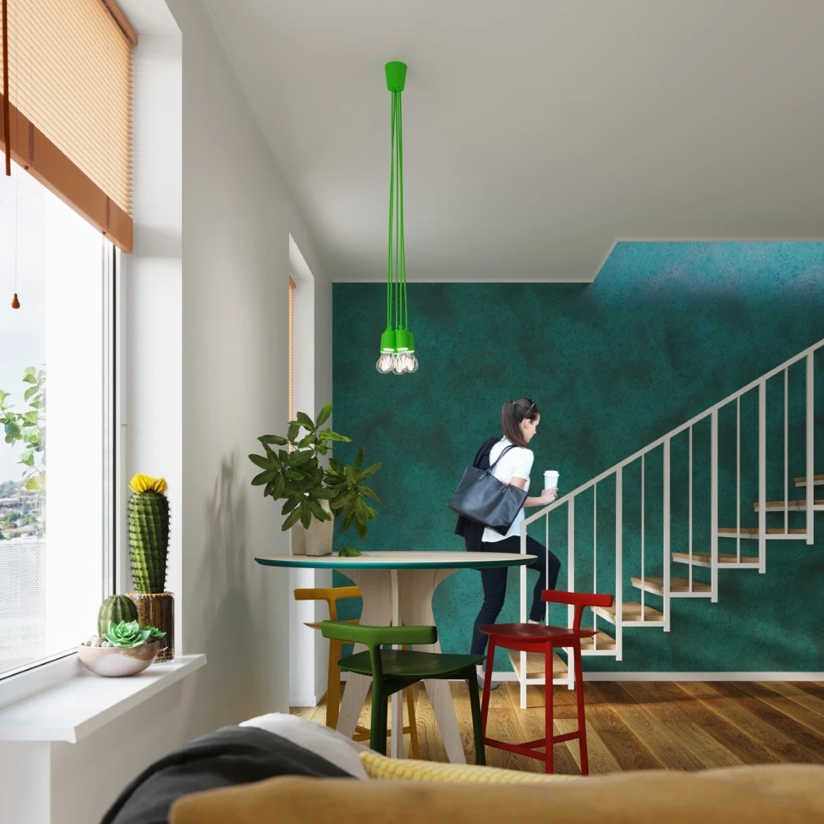 Pendant lamp DIEGO 1 green