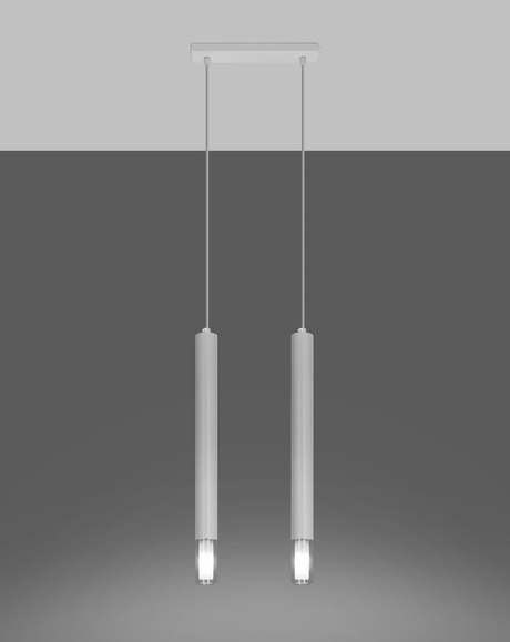 Pendant lamp VIZIER 2 white + 2x LED Bulb G9 3000K Warm White 4.5W 510lm