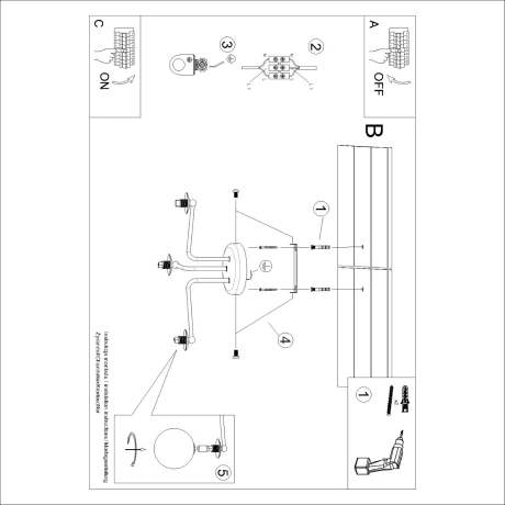 Chandelier ASTRAL 3 black