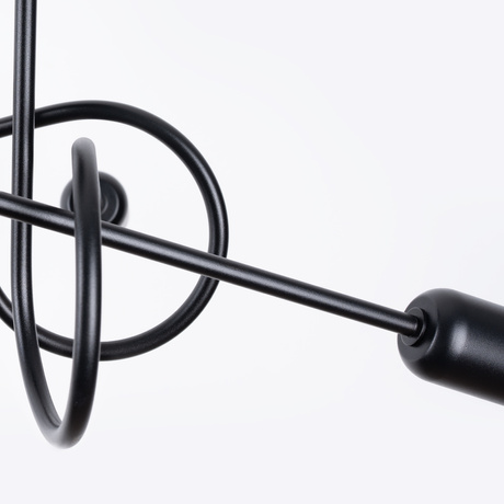 Chandelier SUPEŁ 5 black + 5X LED Bulb E27 3000K 7W 760lm