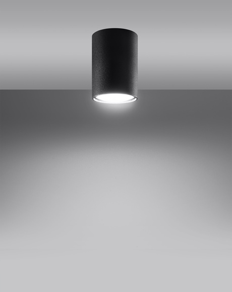 Ceiling lamp LAGOS 10 black + 1x LED bulb GU-10 3000K Warm 7W 620lm