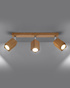 Ceiling lamp KEKE 3 oak + 3x LED Bulb GU-10 3000K Warm 7W 620lm
