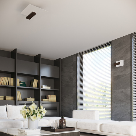 Wall lamp LAPPO in wenge + 1x LED Bulb E14 4000K Cool white 7.5W 650lm