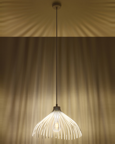 Ceiling lamp UMB white + 1x LED Bulb E27 3000K Warm White 7.5W 620lm