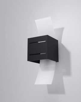 Wall lamp LORETO black + 1x LED Bulb G9 4000K Cool White 4.5W 530lm