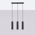 Pendant lamp KARBON 3L black