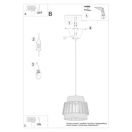 Pendant lamp BRILO