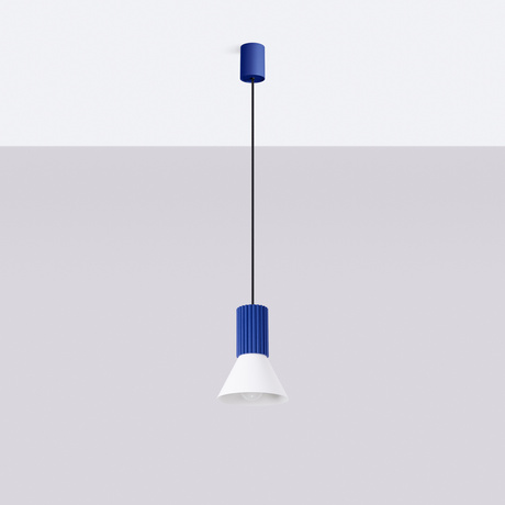 Pendant lamp ESTRIA 1 white/ultramarine