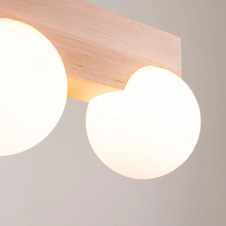 Ceiling lamp BULBO 2 natural wood
