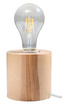 Desk lamp SALGADO natural wood + 1x LED bulb E27 4000K Cool White 7.5W 650lm