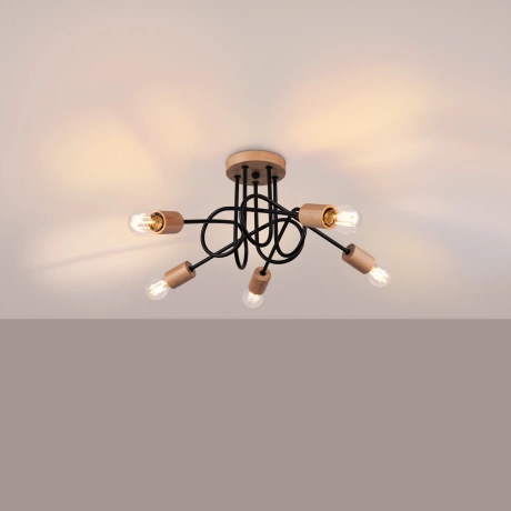 Chandelier EMBER 5 schwarz