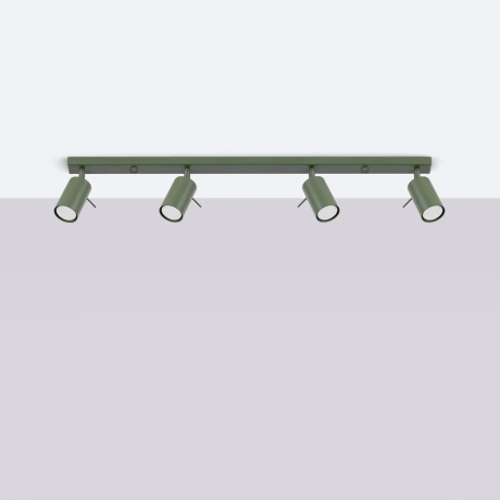 Ceiling lamp RING 4L olive green