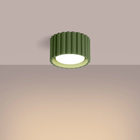 Ceiling lamp AURA 1 olive green Gx53