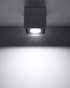 Ceiling lamp QUAD 1 anthracite + 1x LED bulb GU-10 3000K Warm 7W 620lm