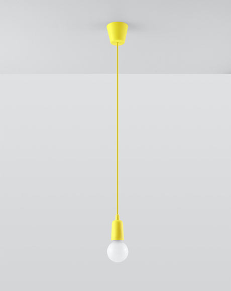 Ceiling lamp DIEGO 1 yellow + 1x LED Bulb E27 3000K Warm 7.5W 620lm