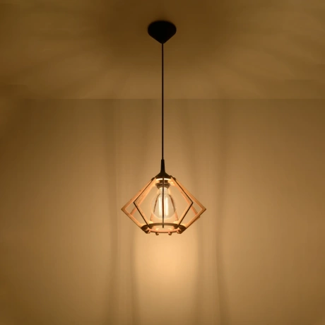 Pendant lamp POMPELMO natural wood