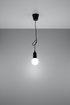 Hanging lamp DIEGO 1 black + 1x LED Bulb E27 3000K Warm 7.5W 620lm