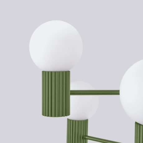 Chandelier HALO 6 olive green