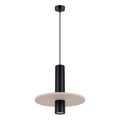 Pendant lamp PELTA 1 black/beige