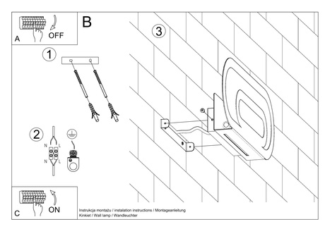 Wall lamp SACCON white + 2x LED Bulb G9 4000K Cool White 4.5W 530lm