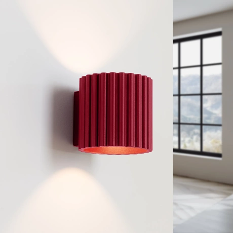 Wall lamp AURA burgundy G9