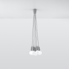 Pendant lamp DIEGO 5 grey
