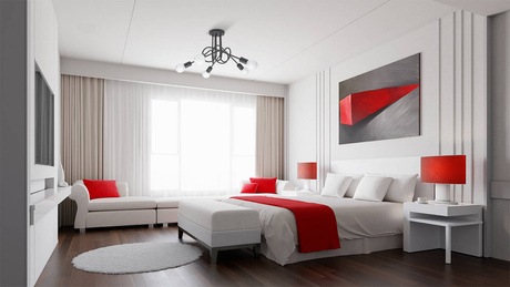 Chandelier SUPEŁ 5 black + 5x LED Bulb E27 4000K Cool White 7.5W 650lm