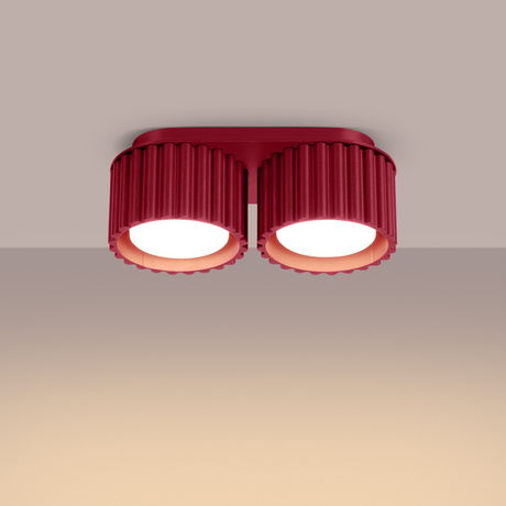 Ceiling lamp AURA 2 burgundy Gx53