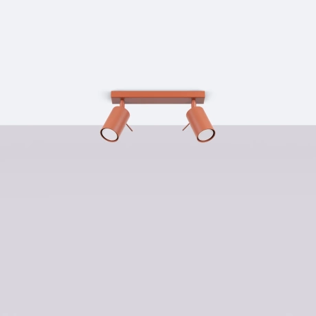 Ceiling lamp RING 2 red ochra