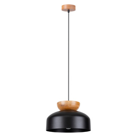 Pendant lamp MARION black + 1x LED Bulb E27 3000K Warm 7.5W 620lm